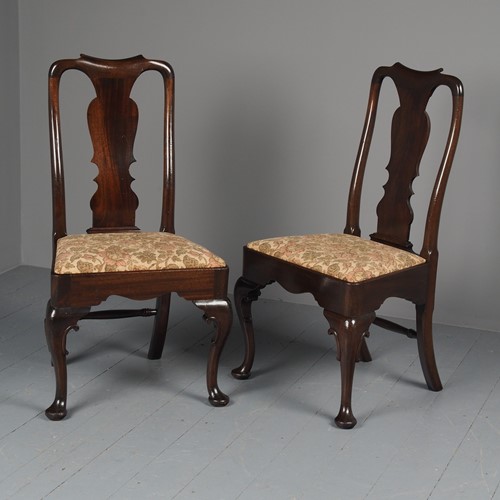 Antique Pair of George I Style Mahogany Side Chair