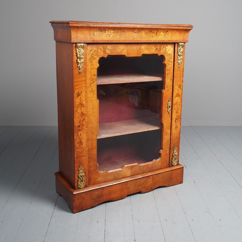 Antique Victorian Marquetry Walnut Pier Cabinet-georgian-antiques-1-pier-cabinet-main-637521747885684814.JPG