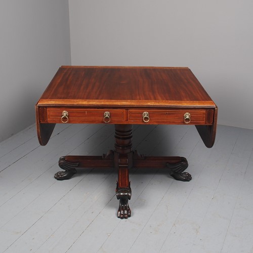Large Antique George III Mahogany Sofa Table