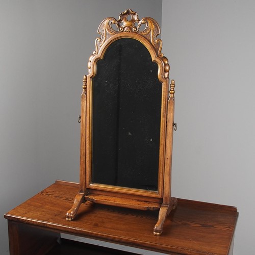 Queen Anne Style Walnut Mirror by Whytock and Reid