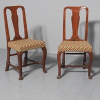 Antique Pair of George II Mahogany Side Chairs