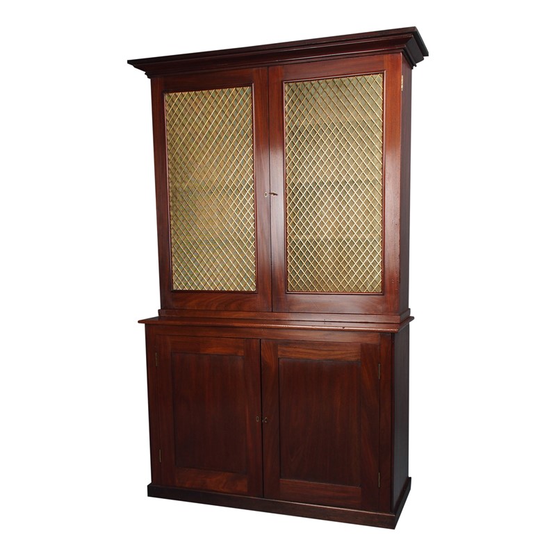 Antique Late George IV Mahogany Cabinet Bookcase-georgian-antiques-10510-main-637496162255384106.jpg