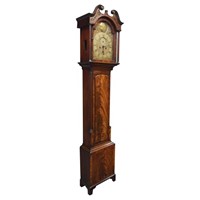 George III Inlaid Mahogany Grandfather Clock 