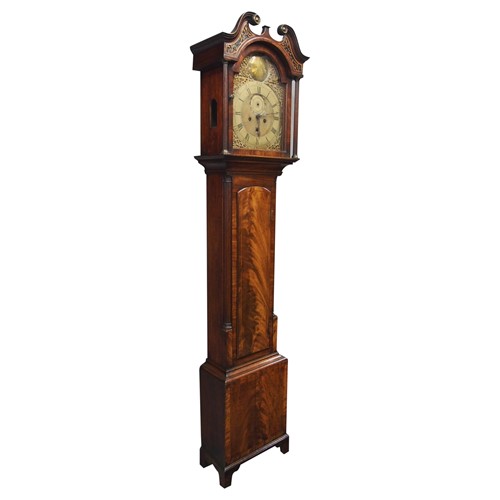 George III Inlaid Mahogany Grandfather Clock 