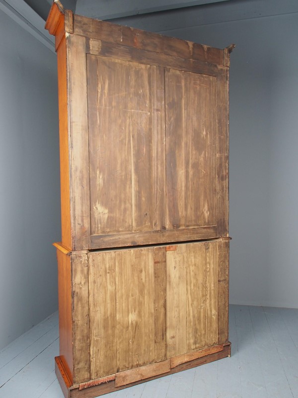 Antique Victorian Golden Oak Open Bookcase-georgian-antiques-20-main-637564124418570996.JPG