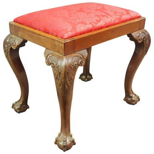 Chippendale Style Mahogany Stool