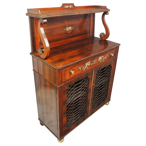 Regency Rosewood Secretaire Chiffonier