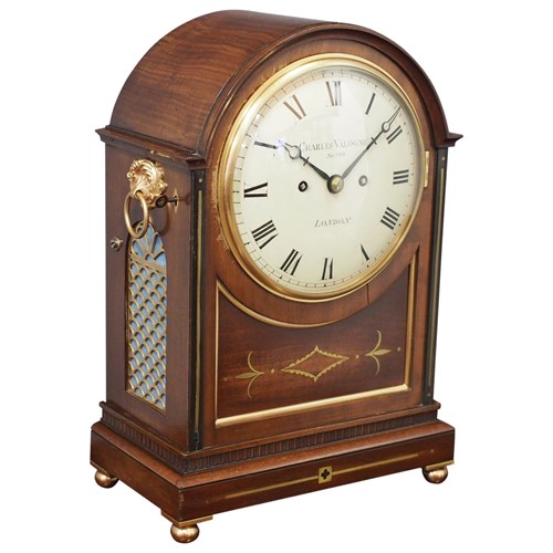 George IV Mantel Clock by Charles Valogne, London