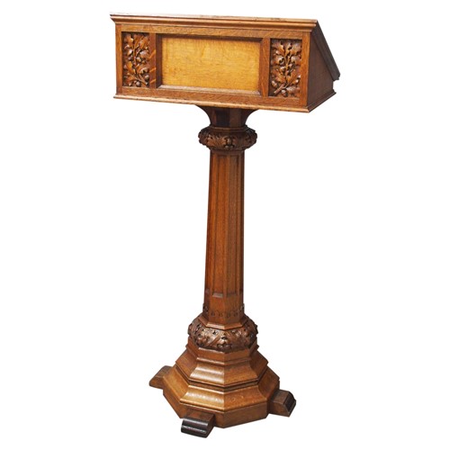 Scottish Edwardian Oak Lectern