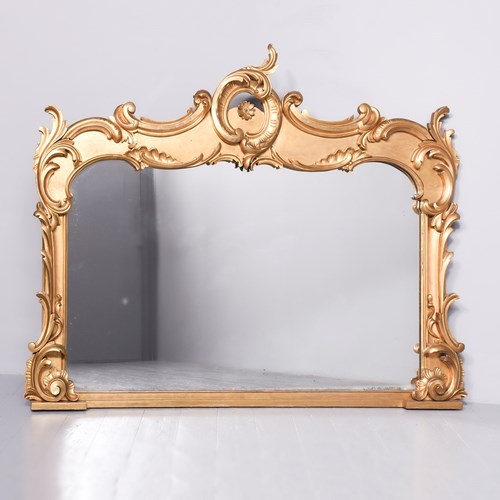 William IV Carved And Giltwood Overmantel Mirror