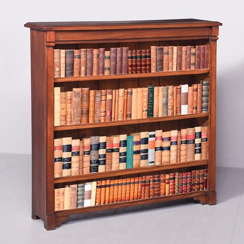 Quality William IV Mahogany Low Open Bookcase 