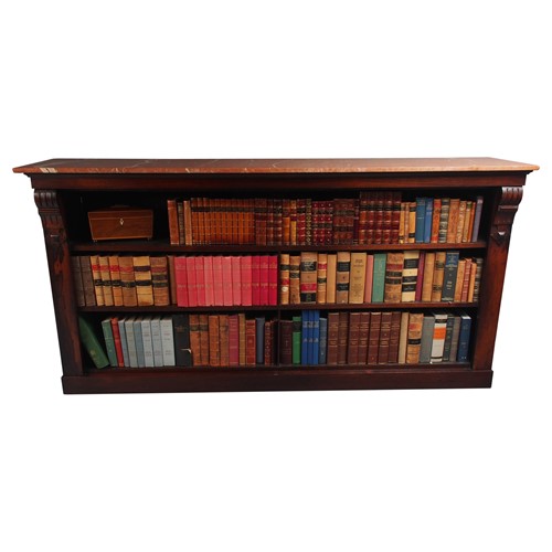 William IV Rosewood and Pink Marble Bookcase