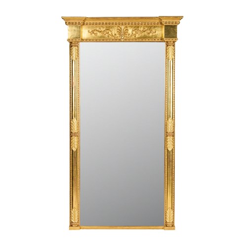 Regency Carved And Gilded Pier Mirror Of Generous Proportions