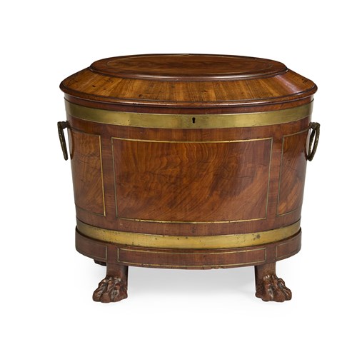 George III Oval Mahogany Wine Cooler