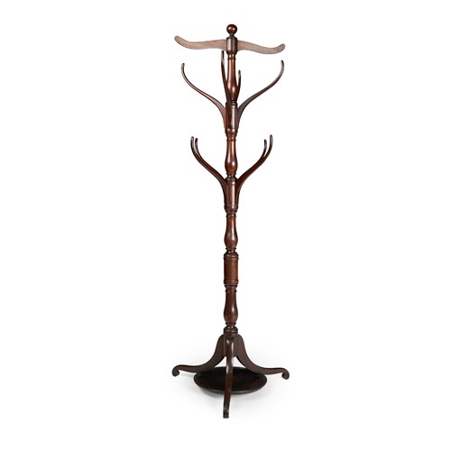 Large Regency Mahogany Coat Stand