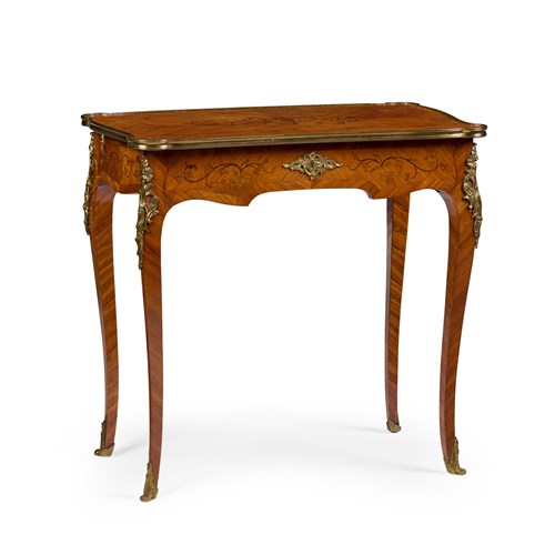 Victorian Satinwood, Kingwood And Marquetry Occasional Table