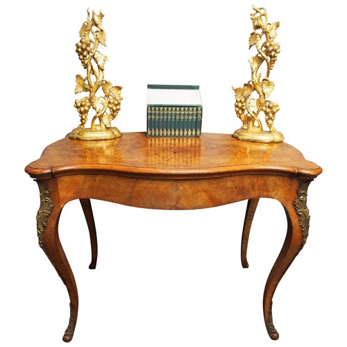 Louis XV Style Burr Walnut Writing Table