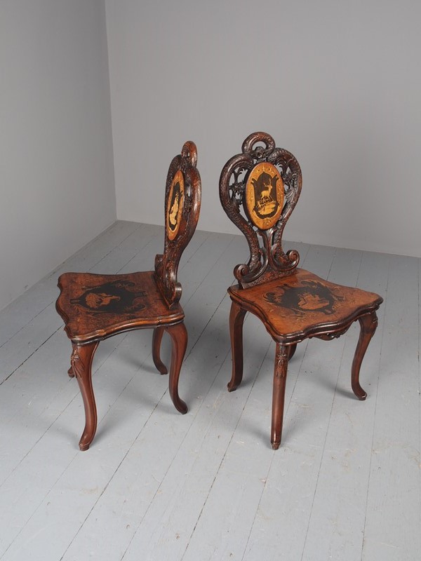 Antique Pair of Black Forest Hall Chairs-georgian-antiques-6-black-forest-antique-chairs-main-637594325481756340.JPG