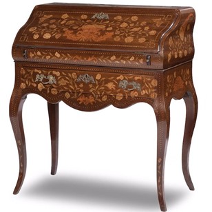 Dutch Marquetry Ladies Writing Desk/Bureau