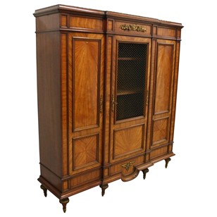 French Walnut Display Cabinet/Side Cabinet