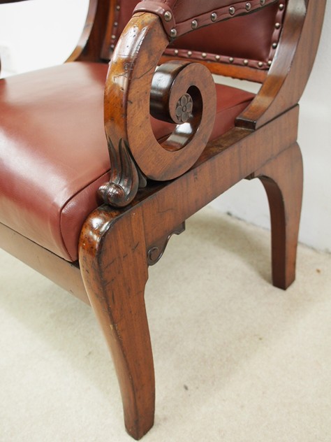  William IV Mahogany and Inlaid Library Chair-georgian-antiques-P8033263_main_636396109778694623.JPG