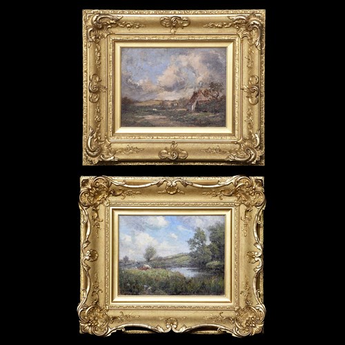 Pair Of Late Victorian Paintings Of Rural Scenes By James Cchristie Prowett  