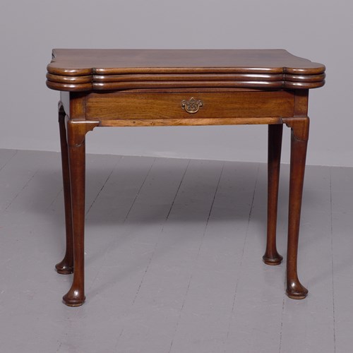 Early Rare George III Mahogany Triple Top Games Table 