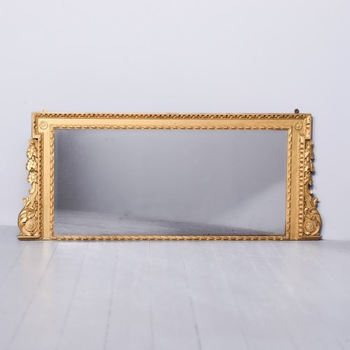Late George III Gilded Over-Mantle Mirror