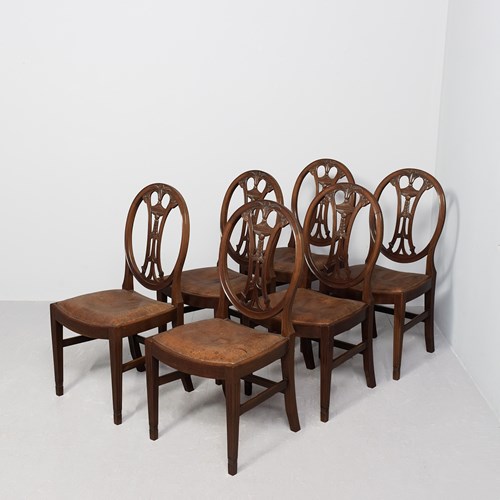 Set Of 6 Quality Adam Style Dining Chairs