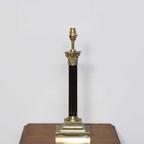 A Converted Victorian Brass Oil Lamp 