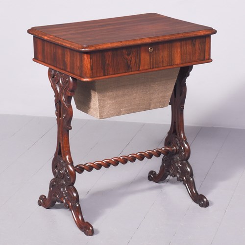 Early Victorian Rosewood Work Or Side Table