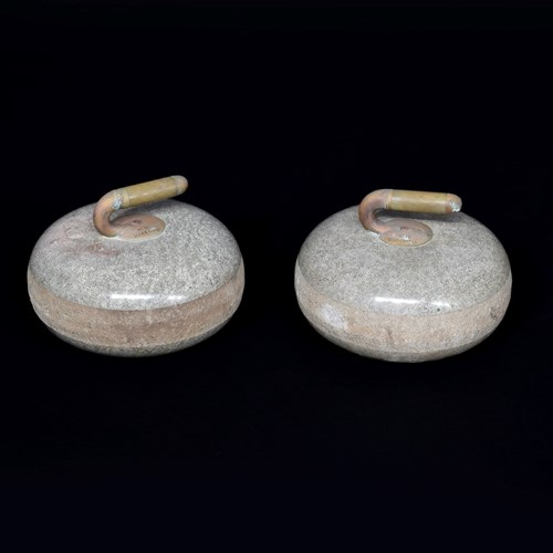 Pair Of Scottish Curling Stones