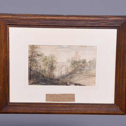 William Brodie Watercolour Of The Dean Bridge In Edinburgh 