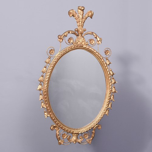 George III Style Oval Mirror