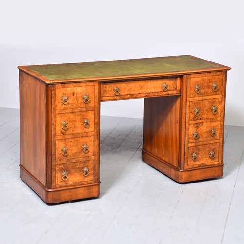 Neat-Sized Victorian Burr Walnut Ladies' Writing Desk