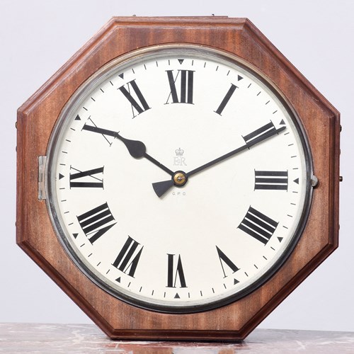 Double Sided Elizabeth II, GPO Fusee Wall Clock