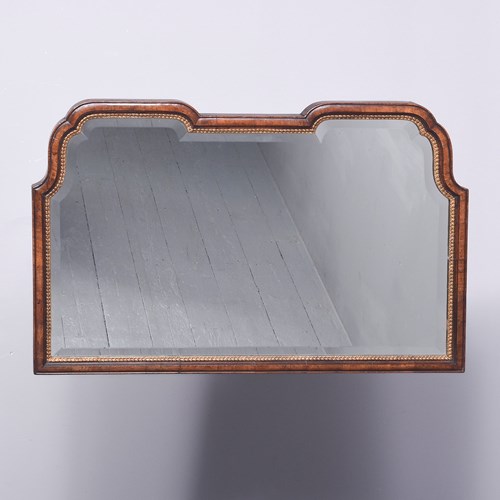 Early Georgian-Style Walnut And Gilded Wall Or Small Overmantel Mirror