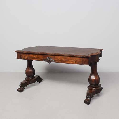 Quality William IV Rosewood Freestanding Library Or Centre Table