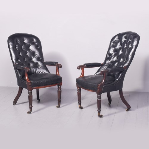 Pair Of George IV Library Chairs