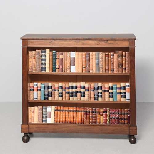 Neat-Sized Regency Figured Rosewood Open Bookcase