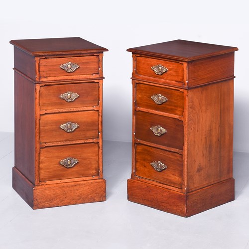 Pair Of Late Victorian Neat-Sized Chest Of Drawers/Bedside Lockers