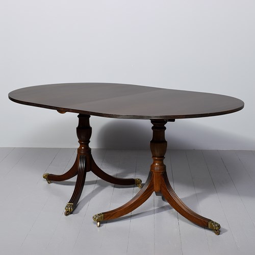 Regency Style Twin Pillar Dining Table