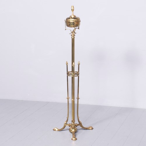 Brass And Cast Brass Standard Lamp