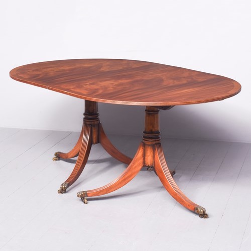 Regency Style Twin Pillar Dining Table