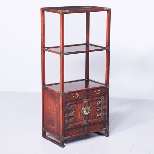 Unusual Chinese Two-Tier Shelved Cabinet
