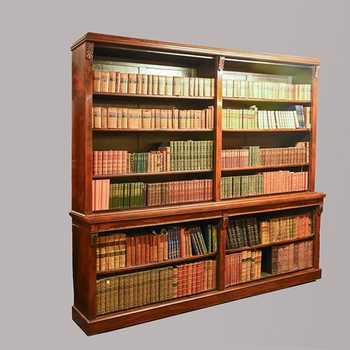 Large Victorian Brazilian Rosewood Open Bookcase