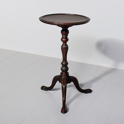 Georgian, Chippendale Style-Carved Mahogany Wine Table With Provenance