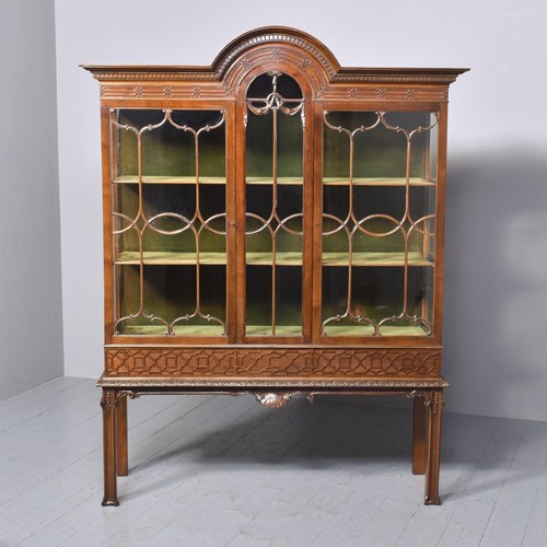 Antique Chinese Chippendale Mahogany Cabinet