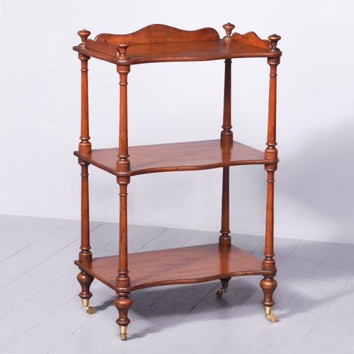 Attractive Victorian Three-Tier Mahogany Whatnot