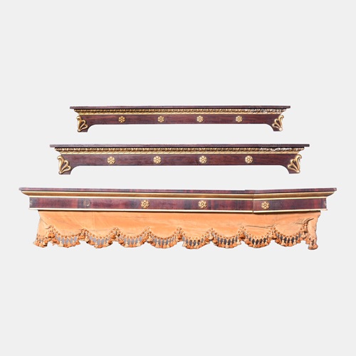 3 George IV Mahogany And Gilded Pelmets